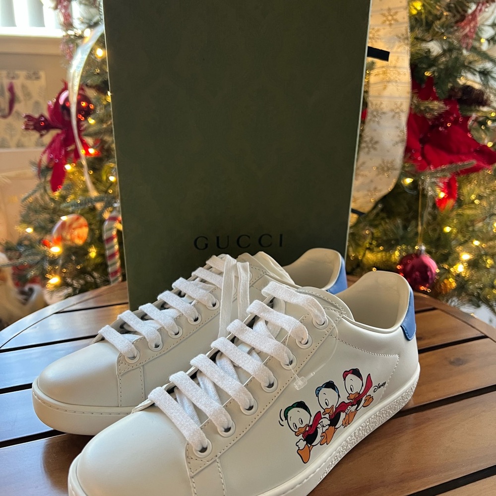 Gucci White Sneakers Disney